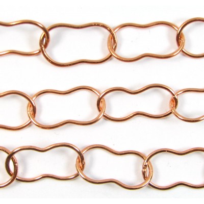 1cm Pure Copper Peanut Link Chain