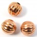 20 Pure Copper 5x6.5mm Oval Corrugated Beads