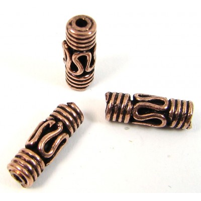 10 Pure Copper Cylinder Beads