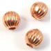 20 Pure Copper 5x6.5mm Oval Corrugated Beads