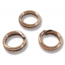 10 Antiqued Pure Copper 6mm Split Rings
