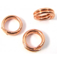 10 Pure Copper 6mm Split Rings