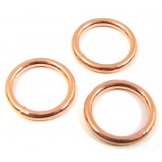 10 Pure Copper 10mm Soldered Rings
