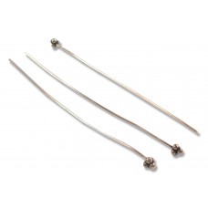 10 Antiqued Pure Copper Headpin 60mm with Beaded Head