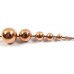 100 Copper Plated Tiny Round Beads 1.4mm 