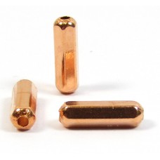 10 Pure Copper 3x10mm Hexagonal Bar Beads