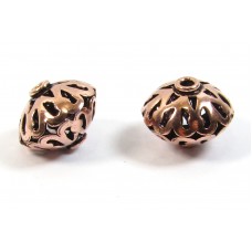 1 Pure Copper Lantern Bead  - Antiqued
