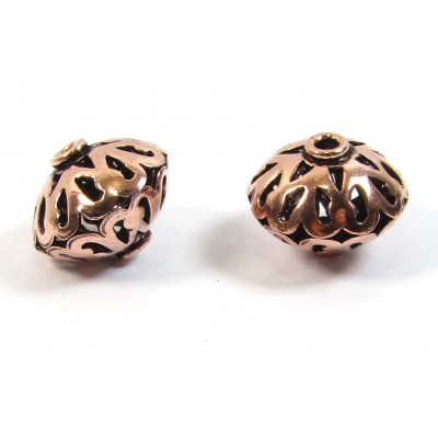 1 Pure Copper Lantern Bead  - Antiqued