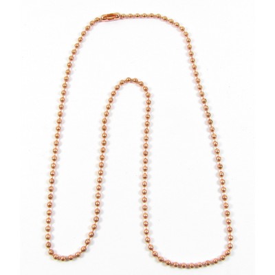1 Pure Copper Ball Chain Finished Necklace 40cm  - 16inch