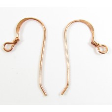 1 Pair Pure Copper Earwire Earring Findings