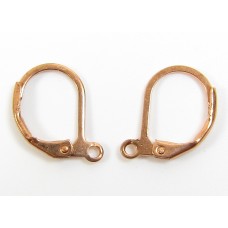 1 Pair Copper Plated Brass Leverback (Continental Ear Fittings) Earring Findings