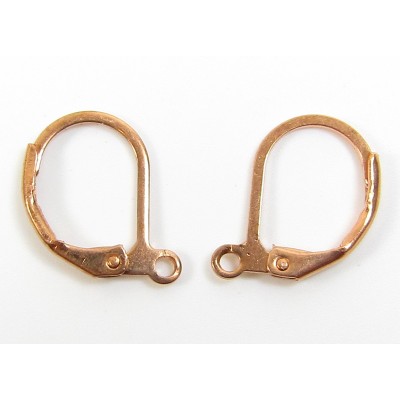 1 Pair Copper Plated Brass Leverback (Continental Ear Fittings) Earring Findings