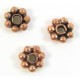 10 Light Antiqued Pure Copper 6mm Daisy Spacer Beads