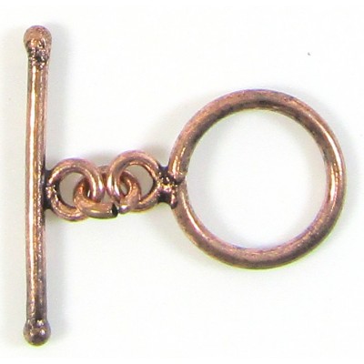 1 Antiqued Pure Copper Toggle Clasp
