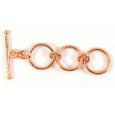 1 Pure Copper 3 Ring Toggle Clasp