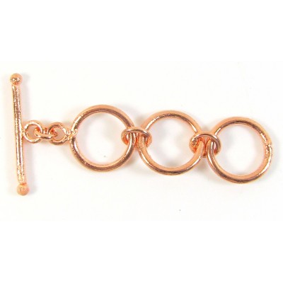 1 Pure Copper 3 Ring Toggle Clasp