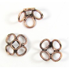 10 Antiqued Pure Copper 15mm Circles Beadcaps