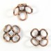 10 Antiqued Pure Copper 15mm Circles Beadcaps