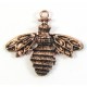 1 Antiqued Pure Copper Bee Pendant