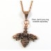 1 Antiqued Pure Copper Bee Pendant