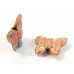2 Pure Copper Butterfly Beads
