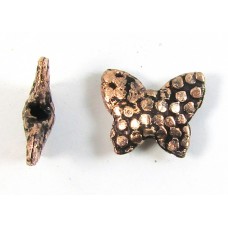 2 Antiqued Pure Copper Butterfly Beads