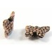 2 Antiqued Pure Copper Butterfly Beads