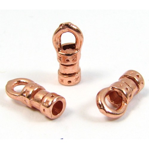 Large Copper Plated Crimp End Caps
