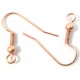 1 Pair Pure Copper Earwire with Ball & Coil Earring Findings