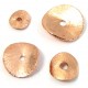 10 Brushed Pure Copper 6mm Wavy Spacer Discs