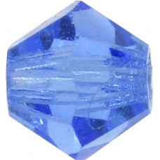 100 Sapphire Preciosa Crystal 4mm Bicone Beads