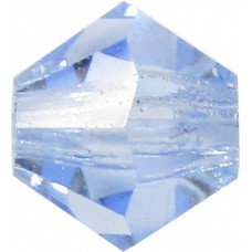 100 Light Sapphire Preciosa Crystal 4mm Bicone Beads