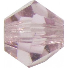 100 Light Amethyst Preciosa Crystal 4mm Bicone Beads
