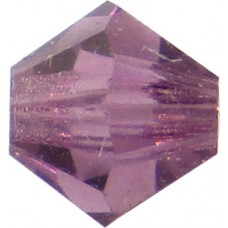 100 Amethyst Preciosa Crystal 4mm Bicone Beads