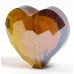 1 Copper AB Crystal Facetted 18mm Heart Bead