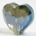 1 Pear Green AB Crystal Facetted 18mm Heart Bead