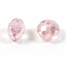10 Light Rose Crystal AB 8mm Rondelle Beads
