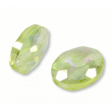 10 Crystal Chunky Oval  20mm Faceted Bead – Lemon AB