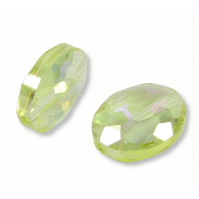 10 Crystal Chunky Oval  20mm Faceted Bead – Lemon AB