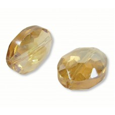 10 Crystal Chunky Oval  20mm Faceted Bead – Cognac AB