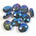 10 Crystal Chunky Oval  20mm Faceted Bead – Bermuda Blue AB