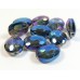 10 Crystal Chunky Oval  20mm Faceted Bead – Bermuda Blue AB