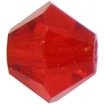 100 Light Siam Preciosa Crystal 4mm Bicone Beads