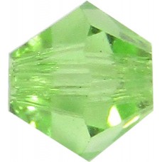 100 Peridot Preciosa Crystal 4mm Bicone Beads