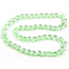 50 Gzech Glass 6mm Heart Beads - Peridot