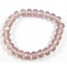 25 Czech Glass Rose Faceted Rondelle 6mm Beads