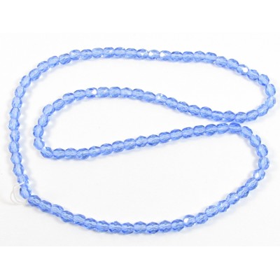 1 Strand 4mm Sapphire Firepolish beads