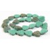 25 of Czech Glass Turquoise Lustre Leaf 10mm Beads