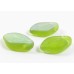 25 of Czech Class Top Drilled Olivine AB Matte Leaf 12mm Beads