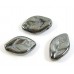 25 of Czech Class Top Drilled Hematite Lustre Leaf 12mm Beads